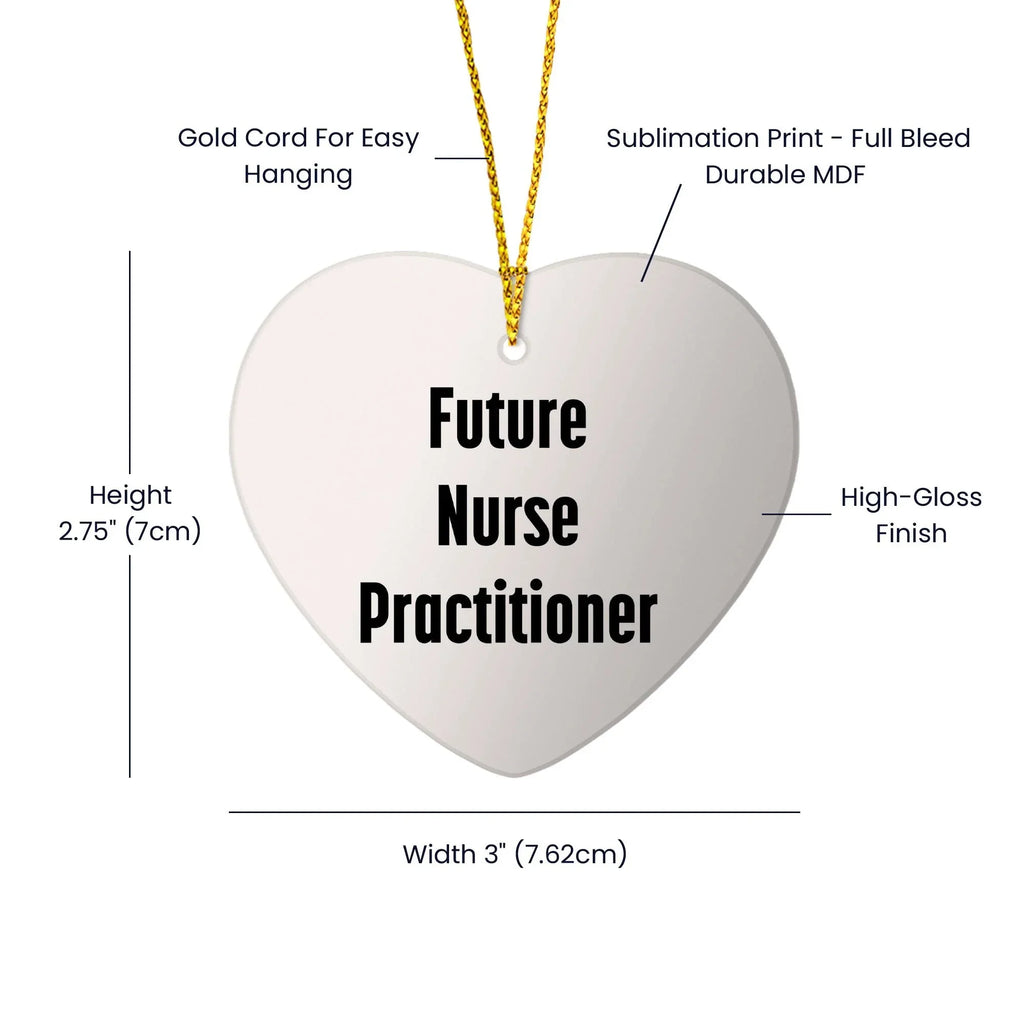 Funny Future Nurse Practitioner Heart Christmas Ornament