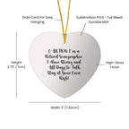 Sonographer Heart Ornament, Funny Quote Caution: Retired Sonographer Christmas Gifts