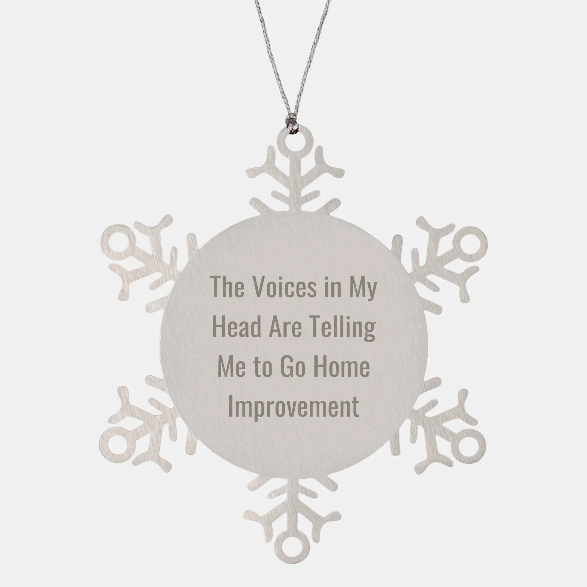 Home Improvement Humor Snowflake Ornament, Funny Gifts from Friends, Coworkers, or Family, Gifts for Home Improvement Enthusiasts, Christmas Unique Ornaments