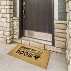 Hope You Brought Boos Halloween Coir Doormat – Funny Ghost and Witch Themed Entryway Mat | Spooky Front Porch Decor | Trick or Treat Welcome Mat