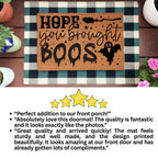 Hope You Brought Boos Halloween Coir Doormat – Funny Ghost and Witch Themed Entryway Mat | Spooky Front Porch Decor | Trick or Treat Welcome Mat