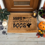 Hope You Brought Boos Halloween Coir Doormat – Funny Ghost and Witch Themed Entryway Mat | Spooky Front Porch Decor | Trick or Treat Welcome Mat