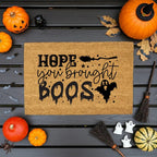 Hope You Brought Boos Halloween Coir Doormat – Funny Ghost and Witch Themed Entryway Mat | Spooky Front Porch Decor | Trick or Treat Welcome Mat