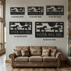 Racing Horses Monogram Personalized Indoor Outdoor Steel Wall Sign Art