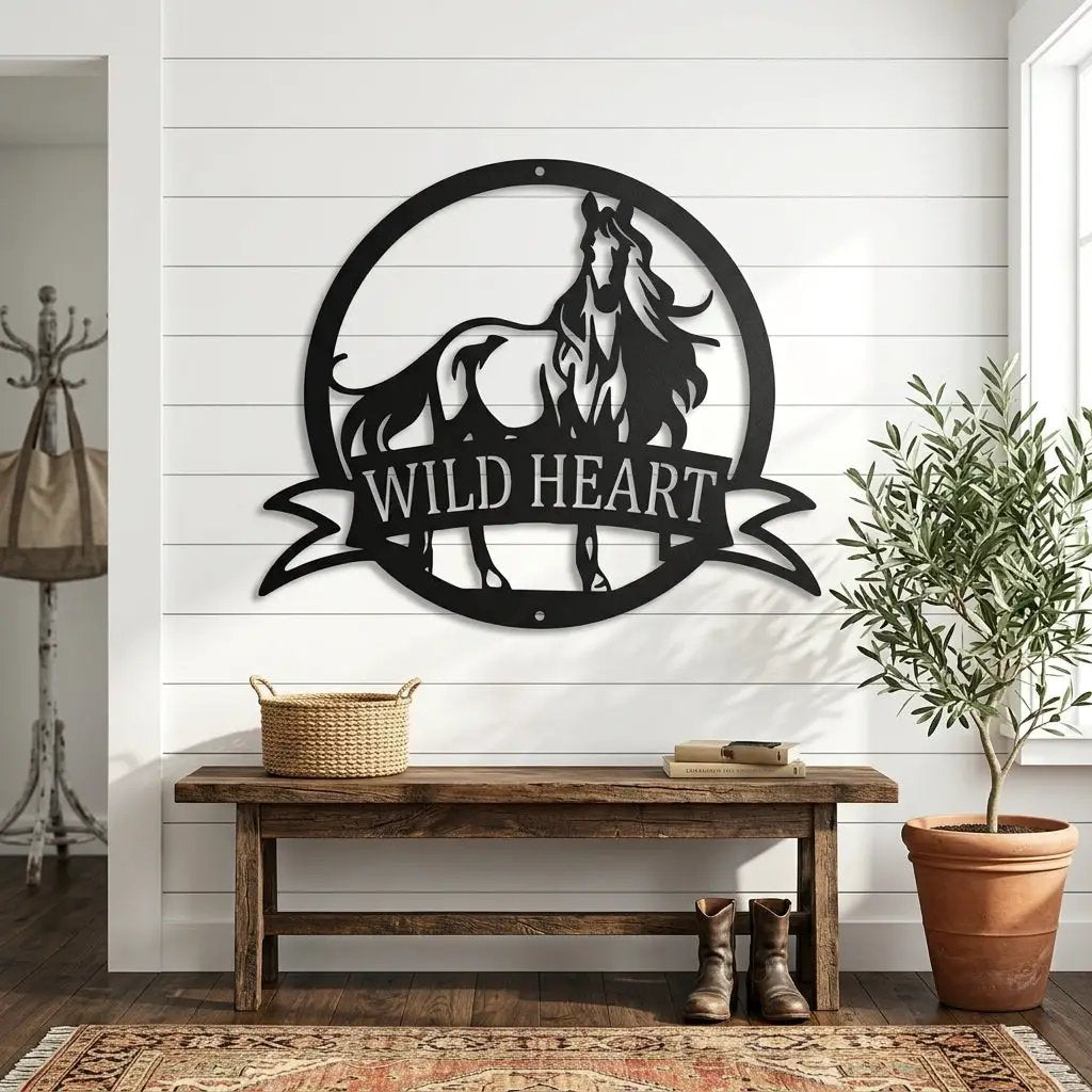 Horse Personalized Name Metal Art Wall Sign