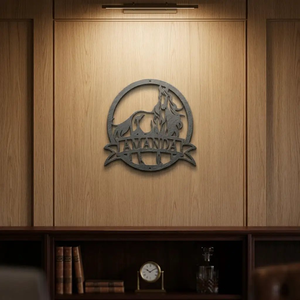 Horse Personalized Name Metal Art Wall Sign