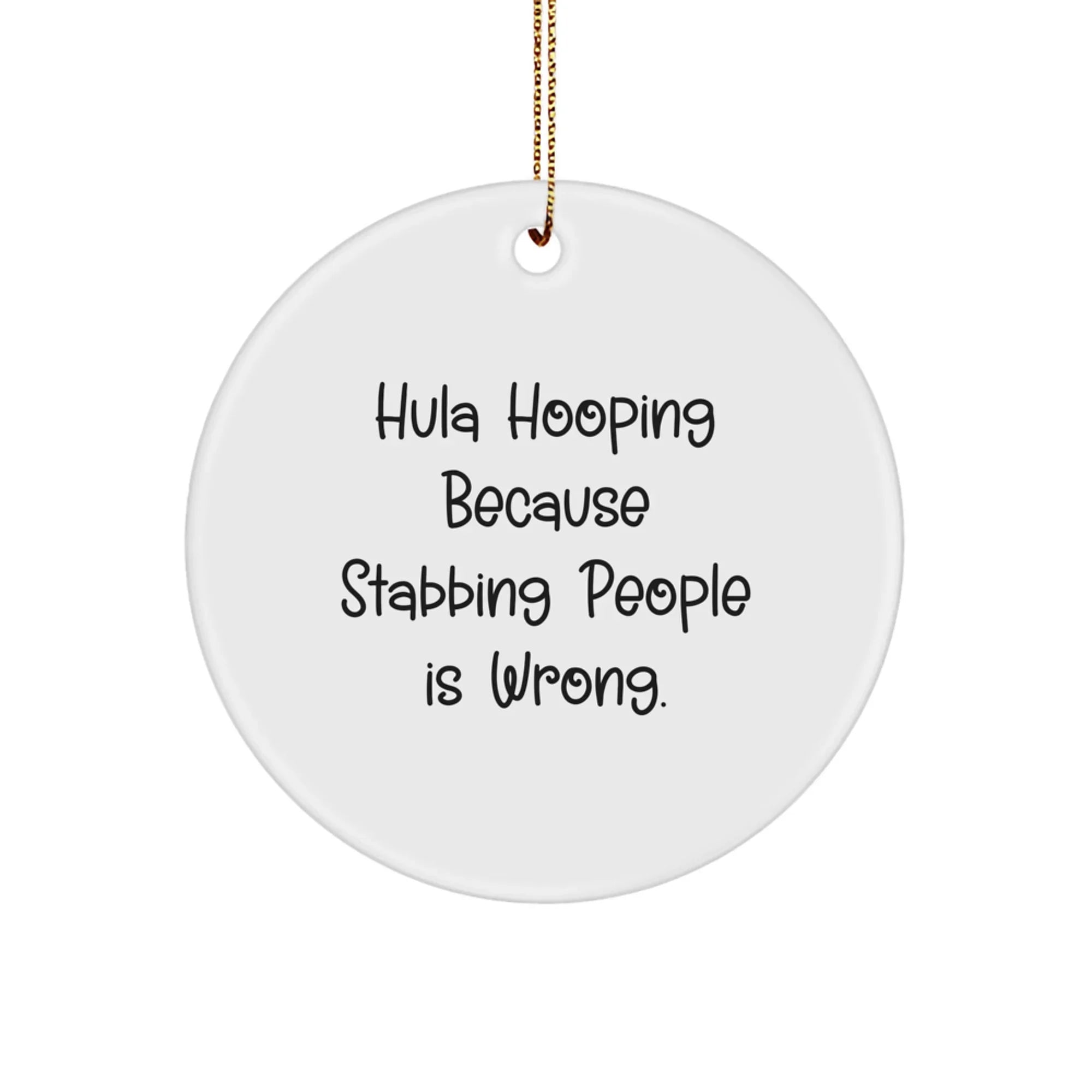 Hula Hooping Gifts for Friends, Funny Circle Ornament, Christmas Unique Hula Hooping Decorations, Gifts from Friends, Hula Hooping Circle Ornament