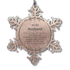 Husband Snowflake Ornament - You are braver than you believe, stronger than you seem, Inspirational Birthday, Christmas Gifts