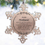 Husband Snowflake Ornament - You are braver than you believe, stronger than you seem, Inspirational Birthday, Christmas Gifts