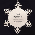 Heartland Keepsakes I Left My Heart In Alabama Snowflake Ornament - Stainless Steel Heirloom Quality