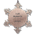 I Left My Heart In Georgia Gifts, Meaningful Georgia State for Friends, Men, Women. Snowflake Ornament for Georgia People