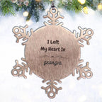 I Left My Heart In Georgia Gifts, Meaningful Georgia State for Friends, Men, Women. Snowflake Ornament for Georgia People