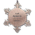 I Left My Heart In Illinois Gifts, Meaningful Illinois State for Friends, Men, Women. Snowflake Ornament for Illinois People