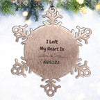 I Left My Heart In Kansas Gifts, Meaningful Kansas State Snowflake Ornament
