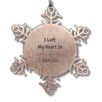 I Left My Heart In Kansas Gifts, Meaningful Kansas State Snowflake Ornament