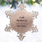 I Left My Heart In Missouri Snowflake Ornament Christmas Gifts