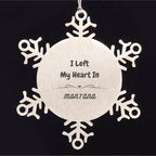 I Left My Heart In Montana Snowflake Ornament Christmas Gifts