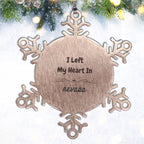 I Left My Heart In Nevada Snowflake Ornament Christmas Gifts