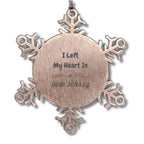 I Left My Heart In New Jersey Snowflake Ornament