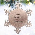 I Left My Heart In New Mexico Snowflake Ornament Christmas Gifts
