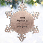 I Left My Heart In New York Snowflake Christmas Ornament