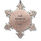 I Left My Heart In Ohio Snowflake Ornament Christmas Gifts