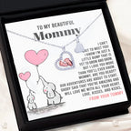 Baby Feet Necklace for New Moms – Sterling Silver Heart Pendant with Rose Gold Baby Feet & CZ – Baby Shower, Pregnancy Reveal, Mother's Day Gift Jewelry