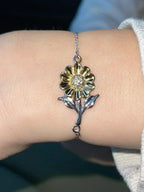 Gift for Girlfriend's Mom Thank You For Raising an Amazing Daughter Sunflower Bracelet