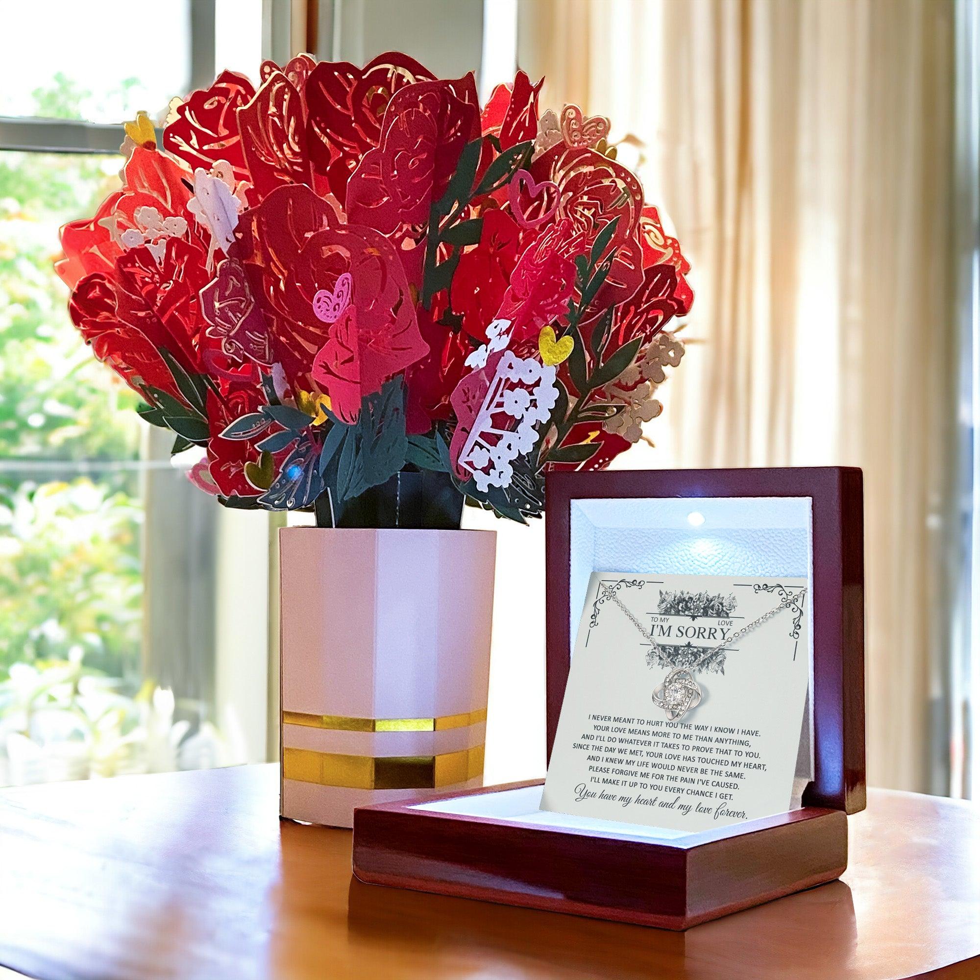 Apology Gift for Her - To My Love, I'm Sorry - Love Knot Pendant Necklace - Mallard Moon Gift Shop