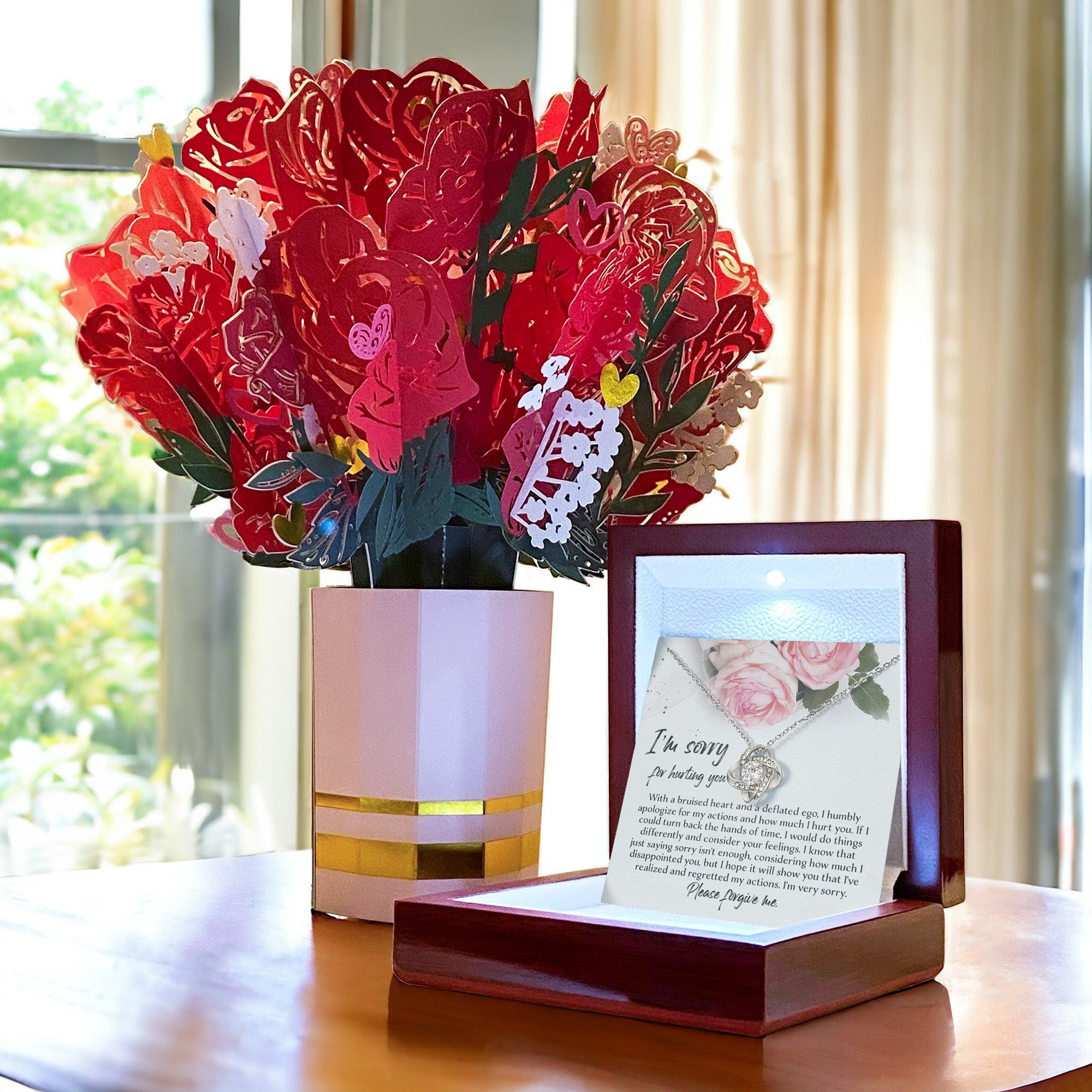 Apology Gift - Sorry, Regretted My Actions - Love Knot Pendant Necklace - Mallard Moon Gift Shop