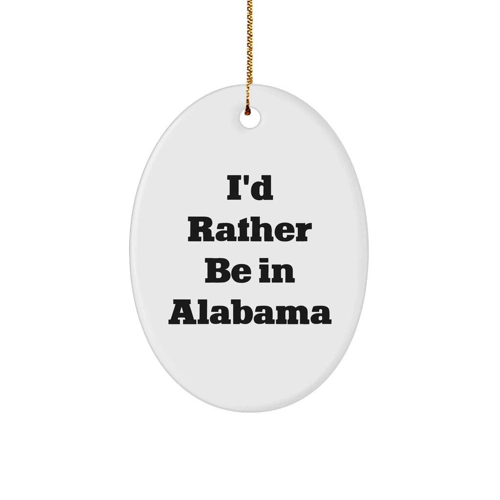 Southern Keepsakes Alabama Oval Ornament - Fade-Resistant Finish and Lightweight Break-Resistant Design