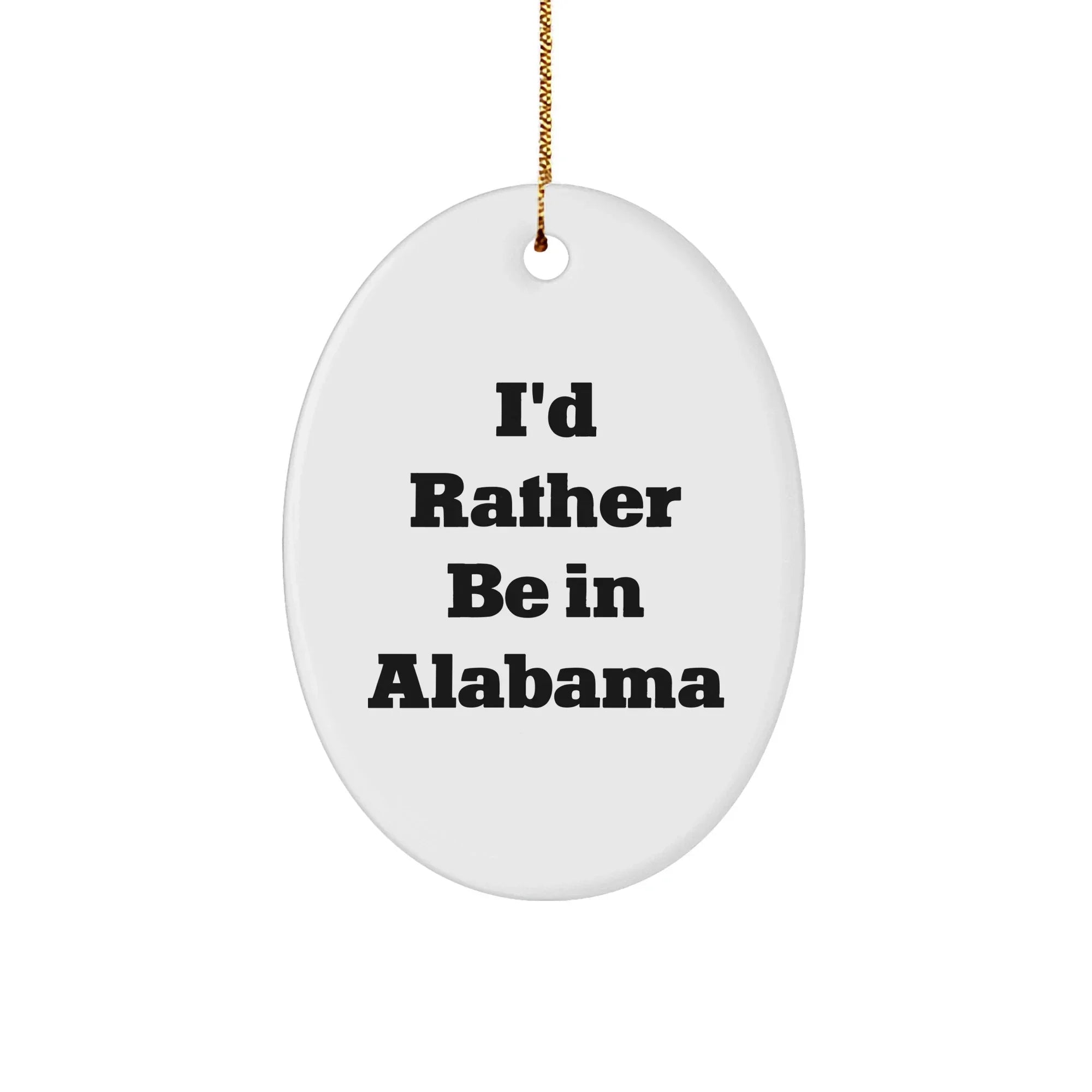 Southern Keepsakes Alabama Oval Ornament - Fade-Resistant Finish and Lightweight Break-Resistant Design