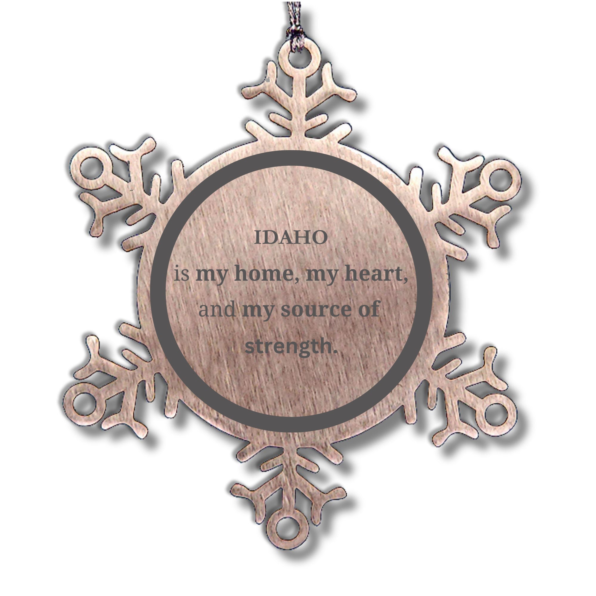 Idaho is my Home Gifts, Lovely Idaho Birthday Christmas Snowflake Ornament