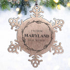 I'm from Maryland, Deal with it, Maryland Snowflake Ornament Gift Idea,