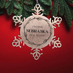 I'm from Nebraska, Deal with it, Proud Nebraska State Steel Snowflake Ornament Gifts