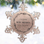 I'm from New Mexico, Deal with it, Proud New Mexico Snowflake Ornament Gifts