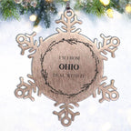 I'm from Ohio, Deal with it, Proud Ohio State Snowflake Ornament Gifts