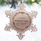 I'm from Pennsylvania, Deal with it, Pennsylvania Snowflake Ornament Gift Idea,