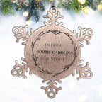 I'm from South Carolina, Deal with it, South Carolina Snowflake Ornament Gift Idea,