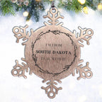 I'm from South Dakota, Deal with it,South Dakota Snowflake Ornament Gift Idea