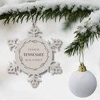 I'm from Tennessee, Deal with it, Tennessee Snowflake Ornament Gift Idea