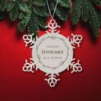 I'm from Tennessee, Deal with it, Tennessee Snowflake Ornament Gift Idea