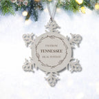 I'm from Tennessee, Deal with it, Tennessee Snowflake Ornament Gift Idea