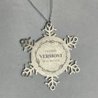 I'm from Vermont, Deal with it, Vermont Snowflake Ornament Christmas Gifts