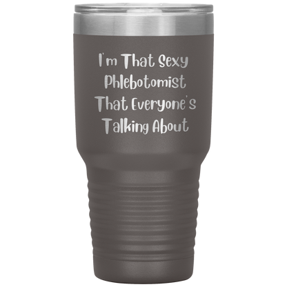 Tattooed Phlebotomist – Stainless Steel Polar Tumbler 30 oz for Inked Lab Techs & Healthcare Pros - Mallard Moon Gift Shop