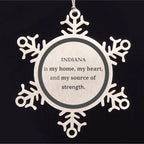 Indiana is my home Gifts, Lovely Indiana Birthday Christmas Snowflake Ornament For People from Indiana, Men, Women, Friends