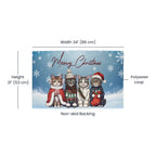 Meowy Christmas Doormat – Full Color Cat Holiday Welcome Mat Gift
