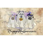 Happy Halloweenie Dog Doormat – Funny Ghost Dogs Welcome Mat – Cute Spooky Fall Décor for Dog Lovers