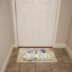 Happy Halloweenie Dog Doormat – Funny Ghost Dogs Welcome Mat – Cute Spooky Fall Décor for Dog Lovers