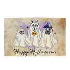 Happy Halloweenie Dog Doormat – Funny Ghost Dogs Welcome Mat – Cute Spooky Fall Décor for Dog Lovers